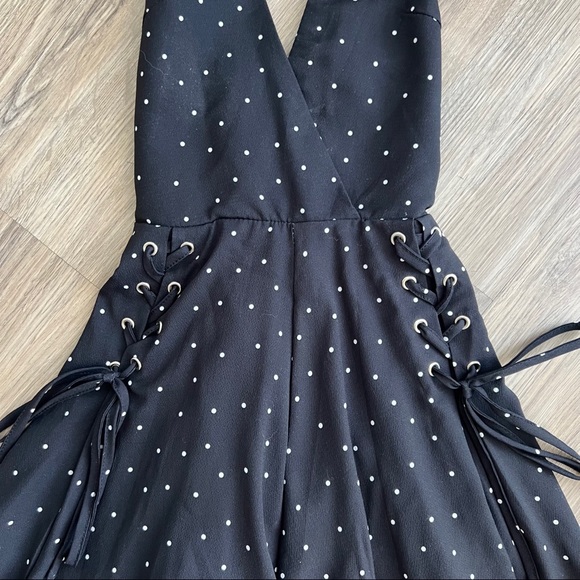 BLACK & WHITE POLKA DOT ROMPER - Picture 3 of 5